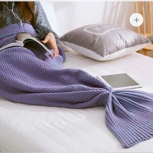 Mermaid Tail Blanket in Purple